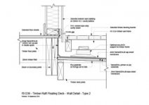 Timber Raft Floating Deck Wall Detail - Type 2
